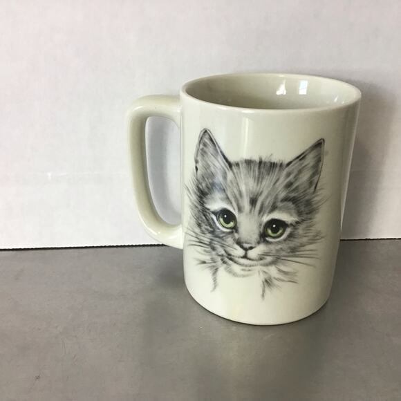 Otagiri Sketched Kitty Cat Face Coffee Mug - Picture 2 of 4